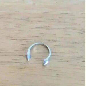 Studded Silver Tone Ring